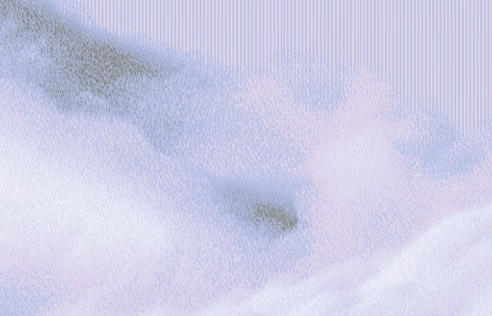 Abstract artistic image with a soft blend of light purple, blue, white, and gray colors creating a textured, cloud-like pattern.