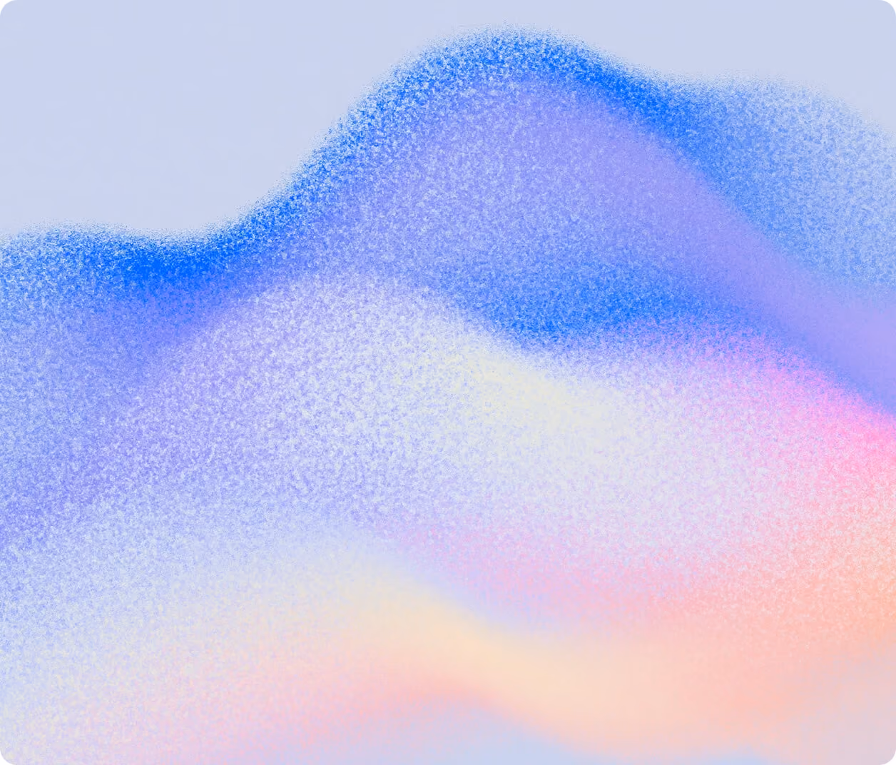 Abstract gradient pattern resembling soft waves in shades of blue, purple, pink, and peach on a light background.