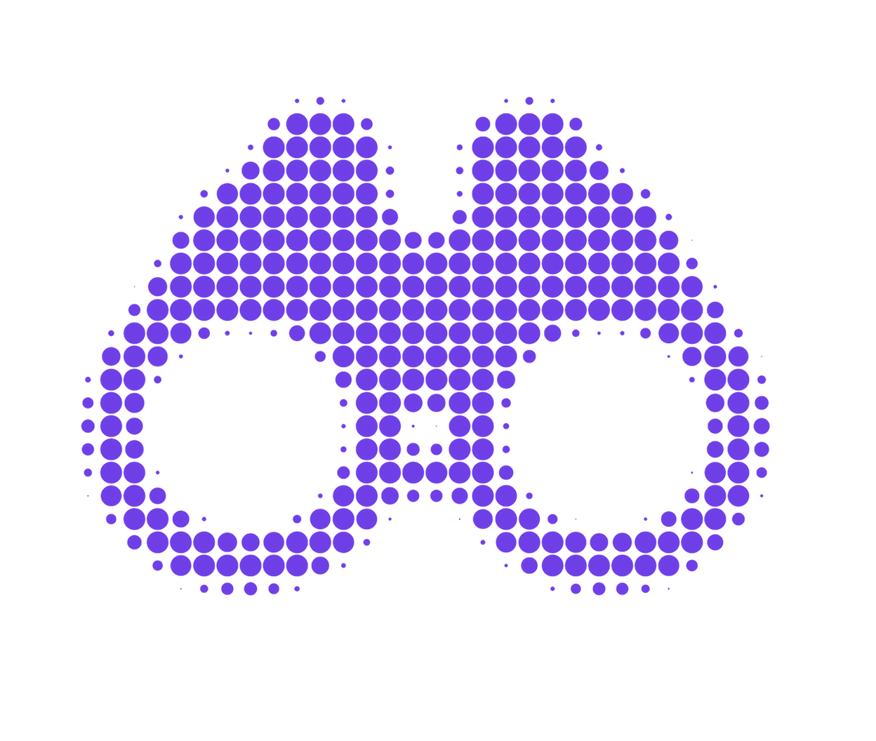 Purple halftone binoculars