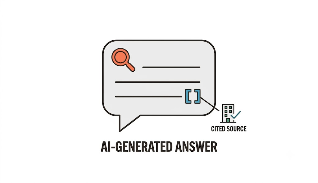 AI-generated answer bubble