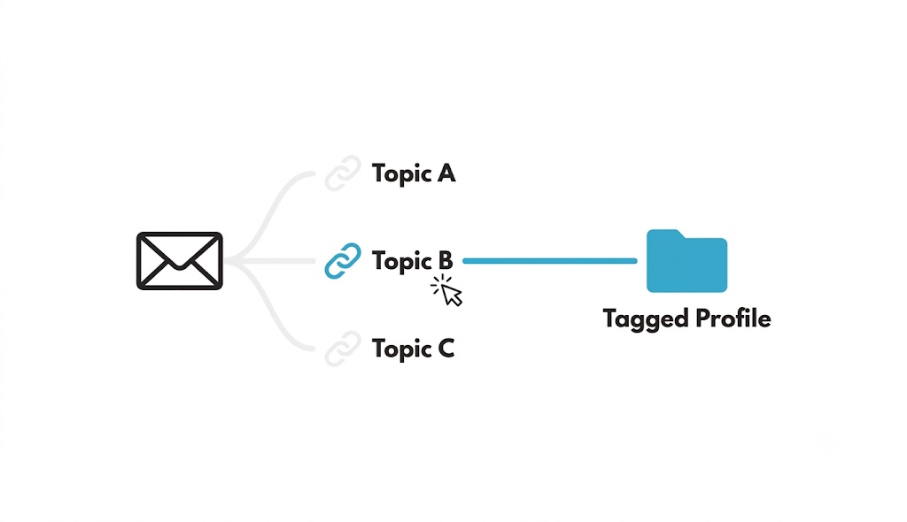 Categorize Buyer Interests via Email Link Clicks