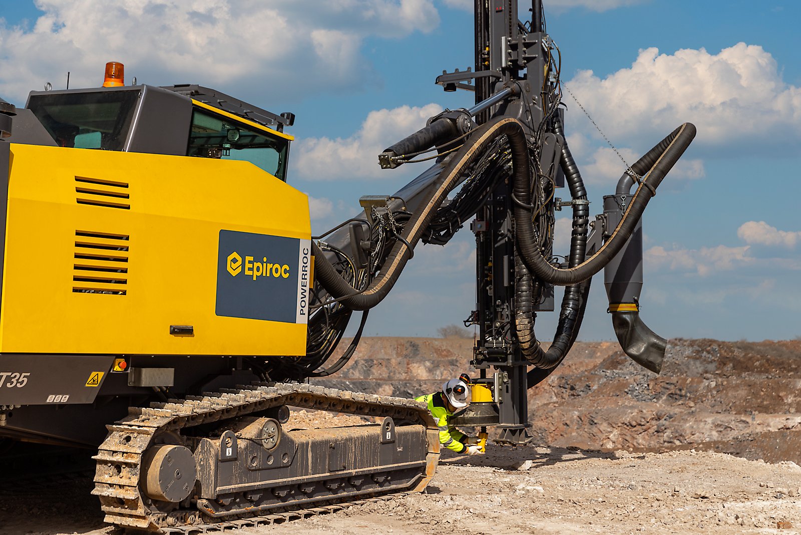 Epiroc PowerROC T35 drill rig in operation