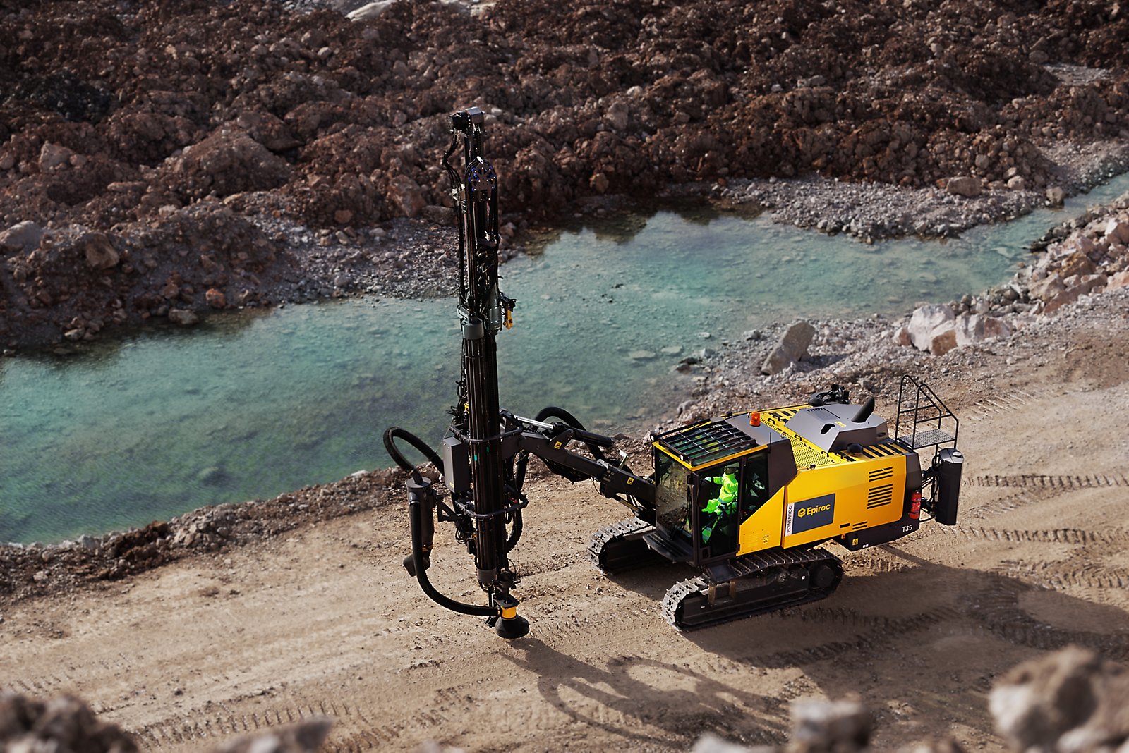 Epiroc PowerROC T35 drilling on site
