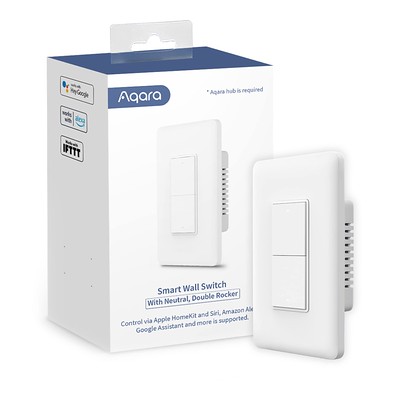 Smart Light Switch with Neutral, Double Rocker