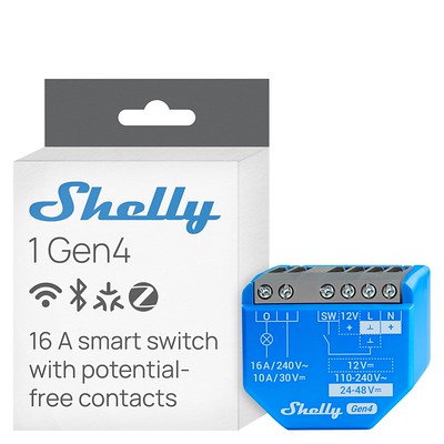 1 Gen4 Smart Relay, Wi-Fi/Bluetooth/Zigbee/Matter
