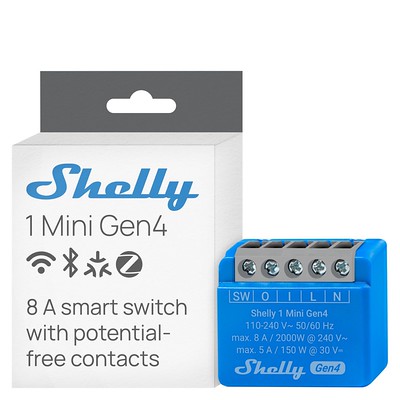 1 Mini Gen4 Smart Relay, Wi-Fi/Bluetooth/Zigbee/Matter