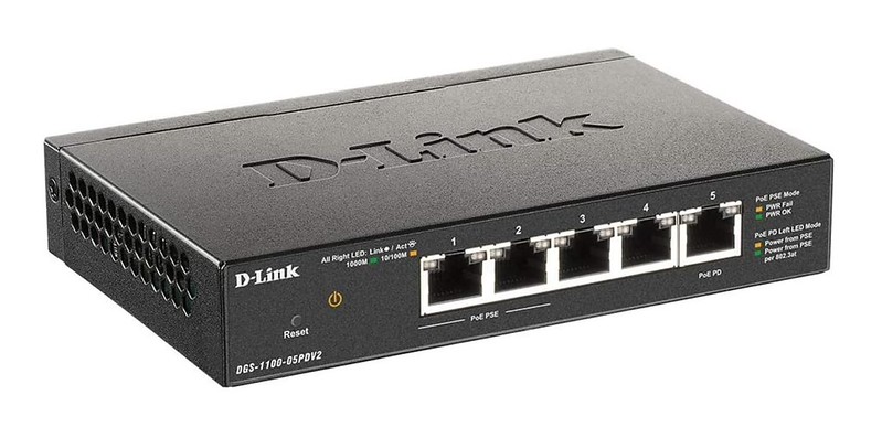 5-Port Gigabit Smart Managed PoE-Powered Switch