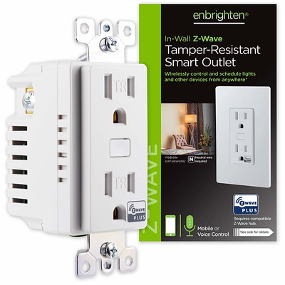 Z-Wave Plus Smart In-Wall Receptacle