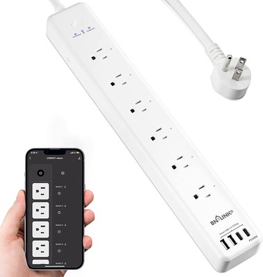 Wi-Fi Smart Power Strip with 6 Outlets