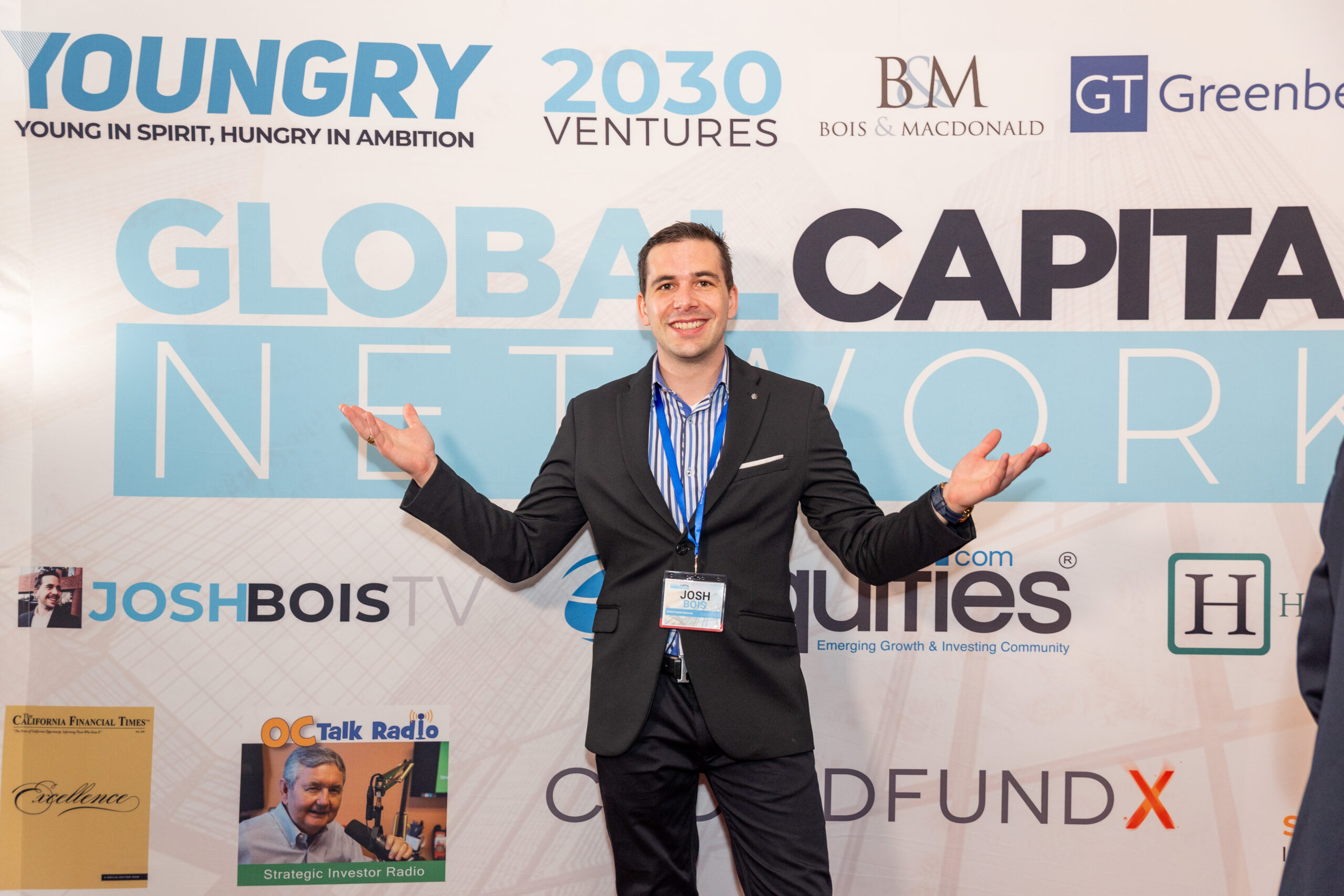 Josh Bois presenting at a Global Capital Network investor conference