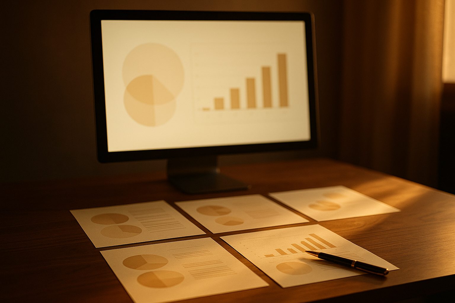 Documents and notes on a desk
