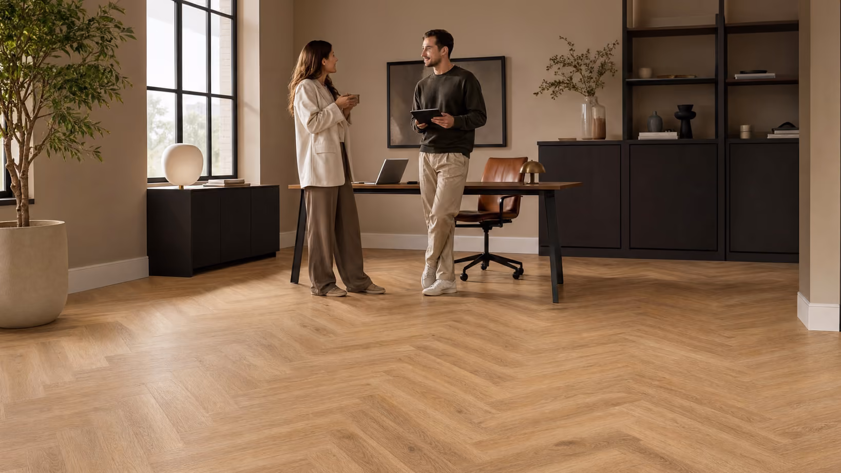 Rustic 012 PVC-vloer in visgraat