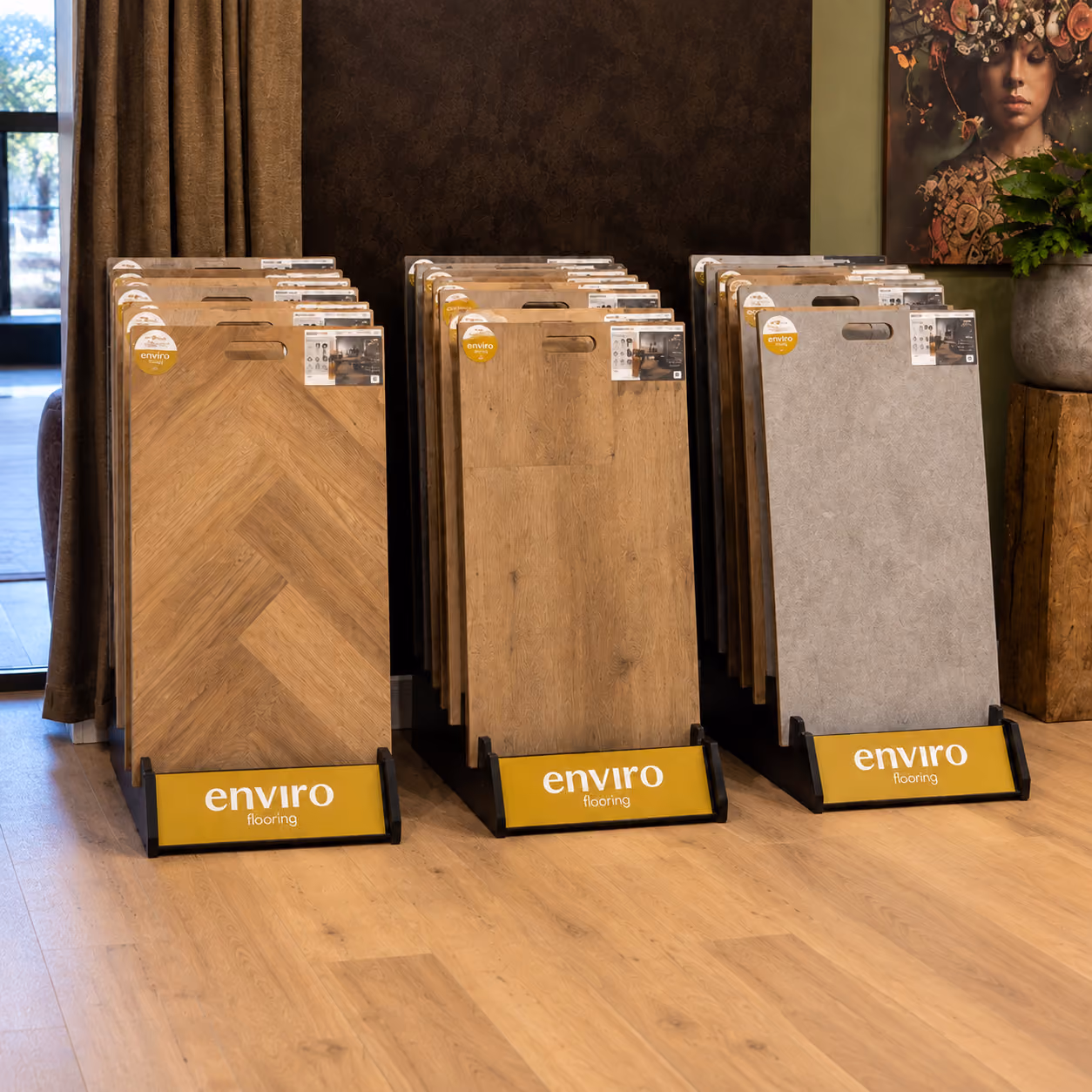 Showroom van een Enviro Flooring verkooppunt