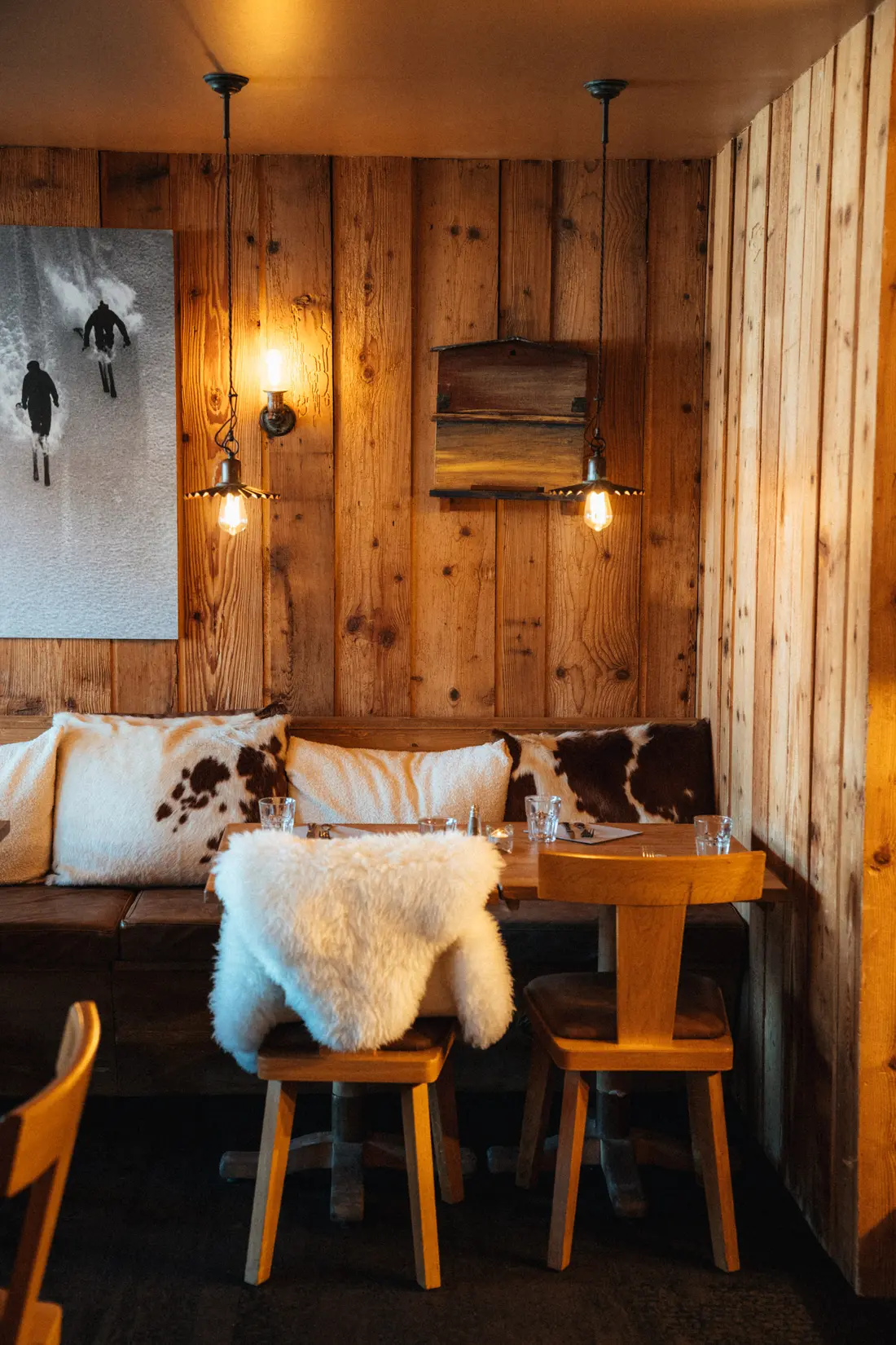 Détail de la décoration du restaurant Le 155