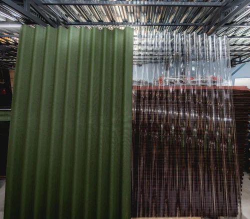 Multi-layer uPVC roofing sheets prepared for an industrial roof