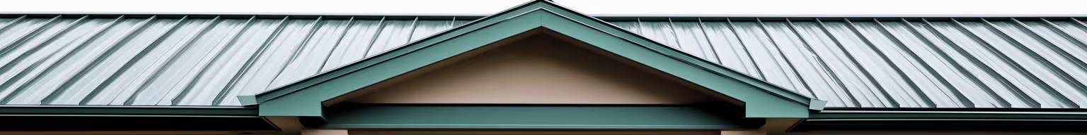 Long-span metal roof showing measurable roof planes