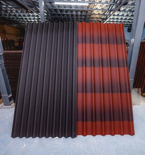 Legacy corrugated asbestos-cement roof material shown for identification and safety guidance