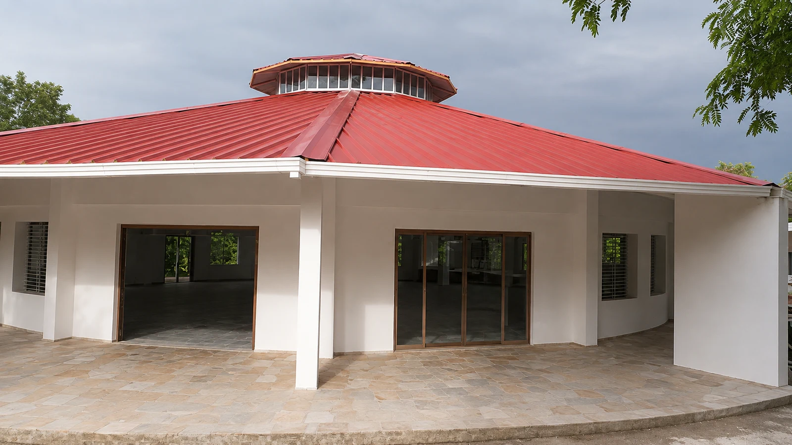yoga centre roof — Design visualisation showing proposed finishes