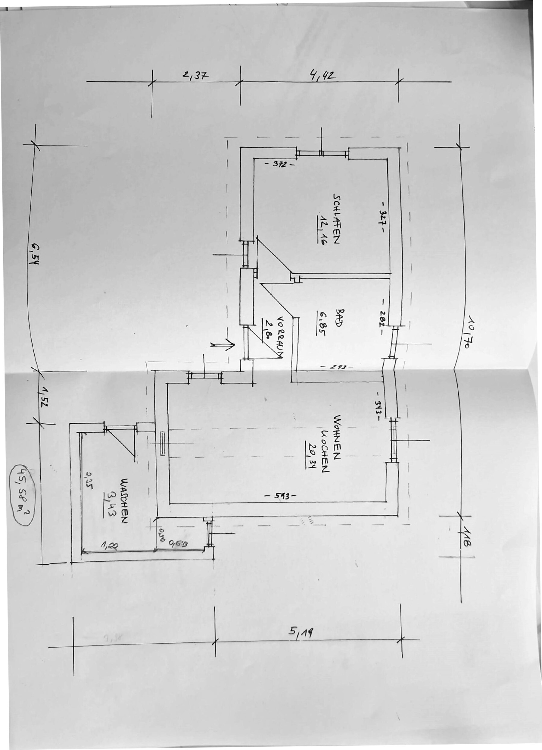 Grundriss Bestand