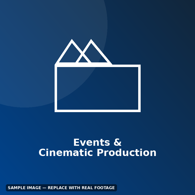 Icon representing aerial event coverage and cinematic drone video production