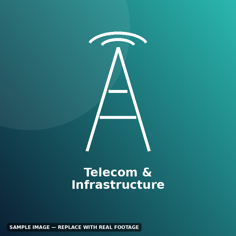 Icon representing drone inspection services for telecom towers and infrastructure