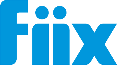 Fiix company logo in blue text with stylized lowercase letters.