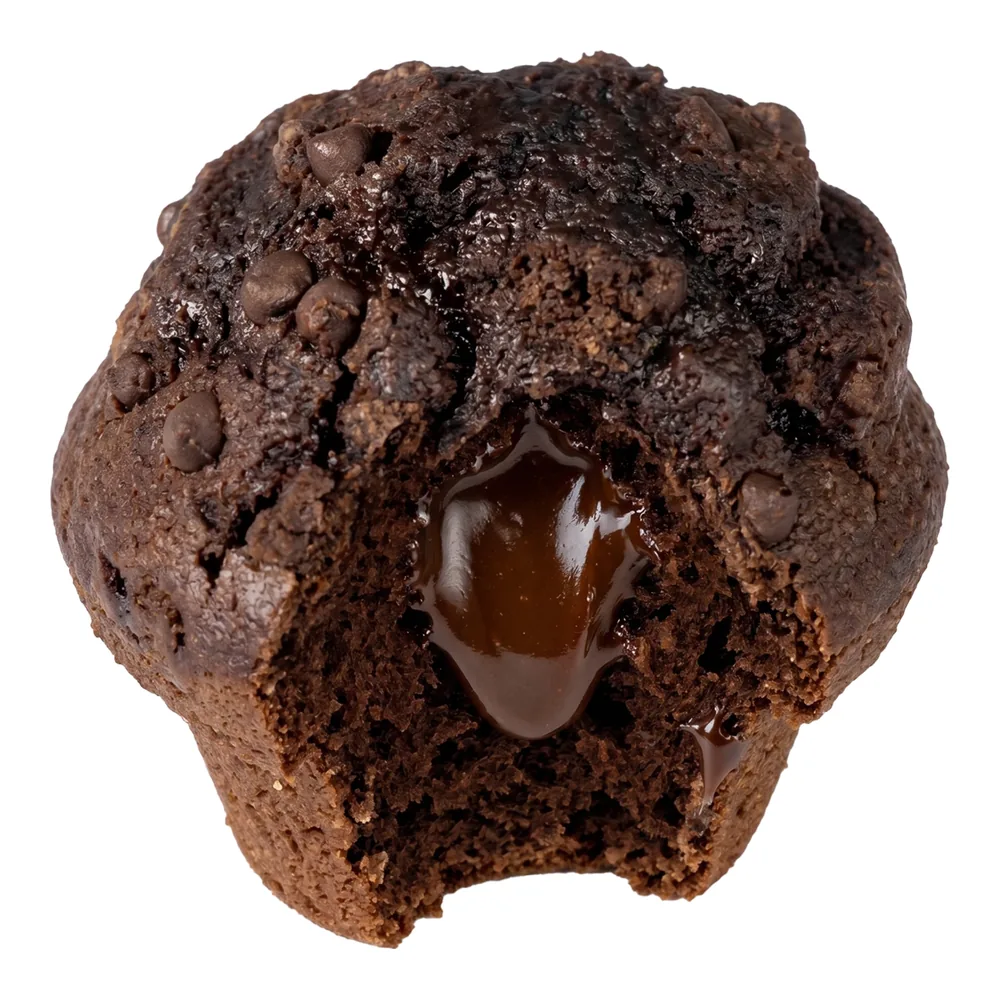Muffin Americano Tres chocolates relleno