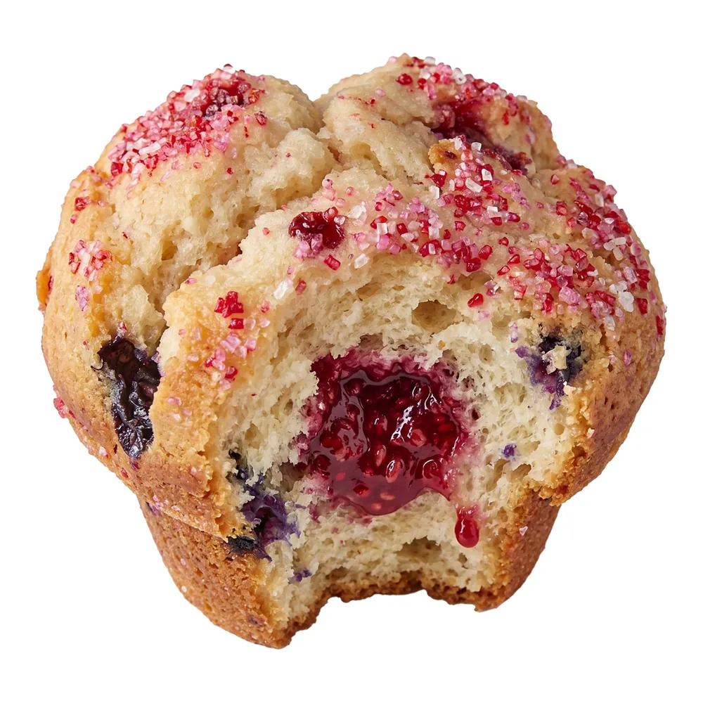 Muffin Americano Arandano relleno frambuesa
