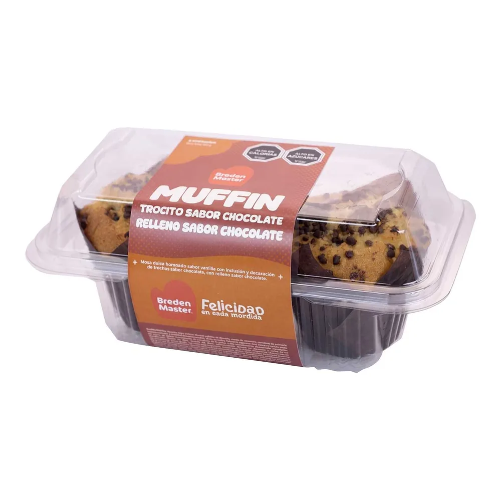 Muffin Chip chocolate relleno chocolate