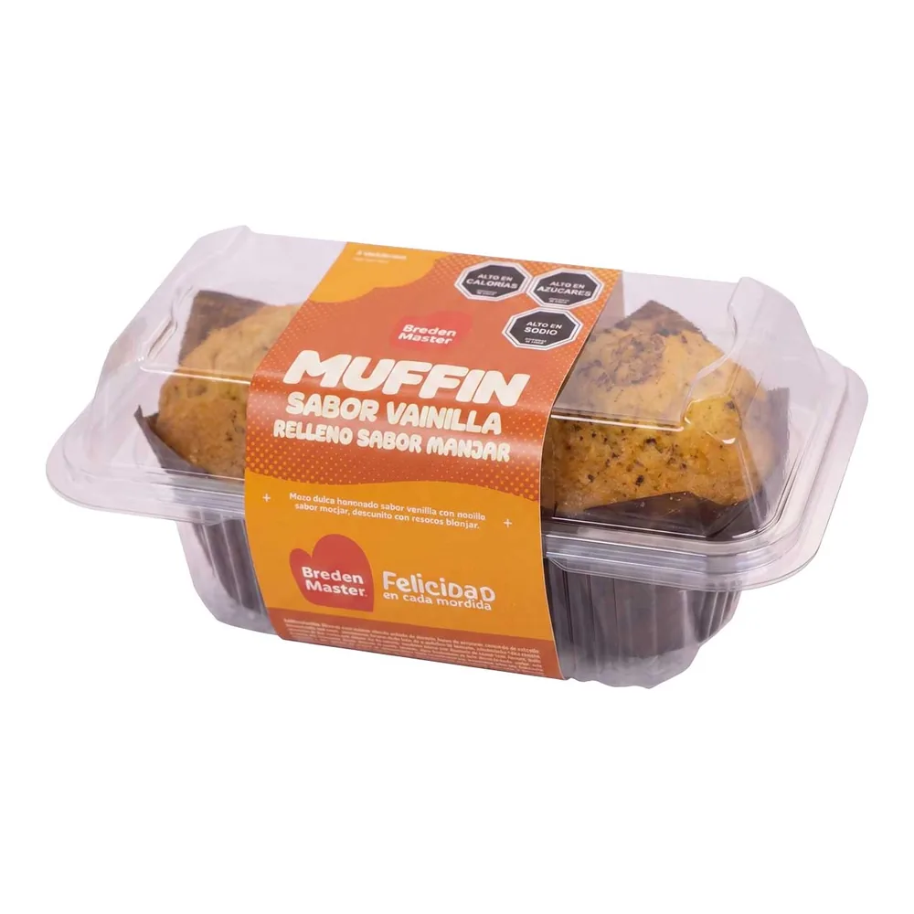 Muffin Vainilla relleno manjar