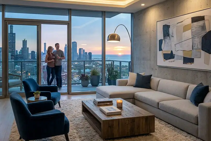 admiring new property