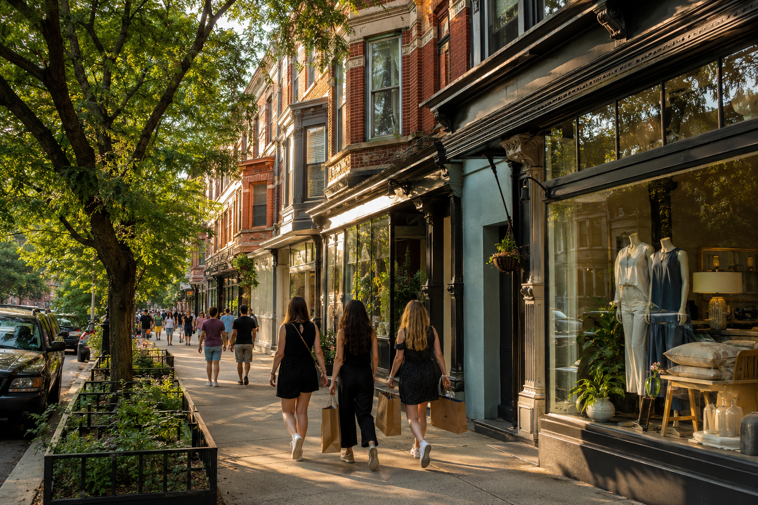 Shopping on Oak Street