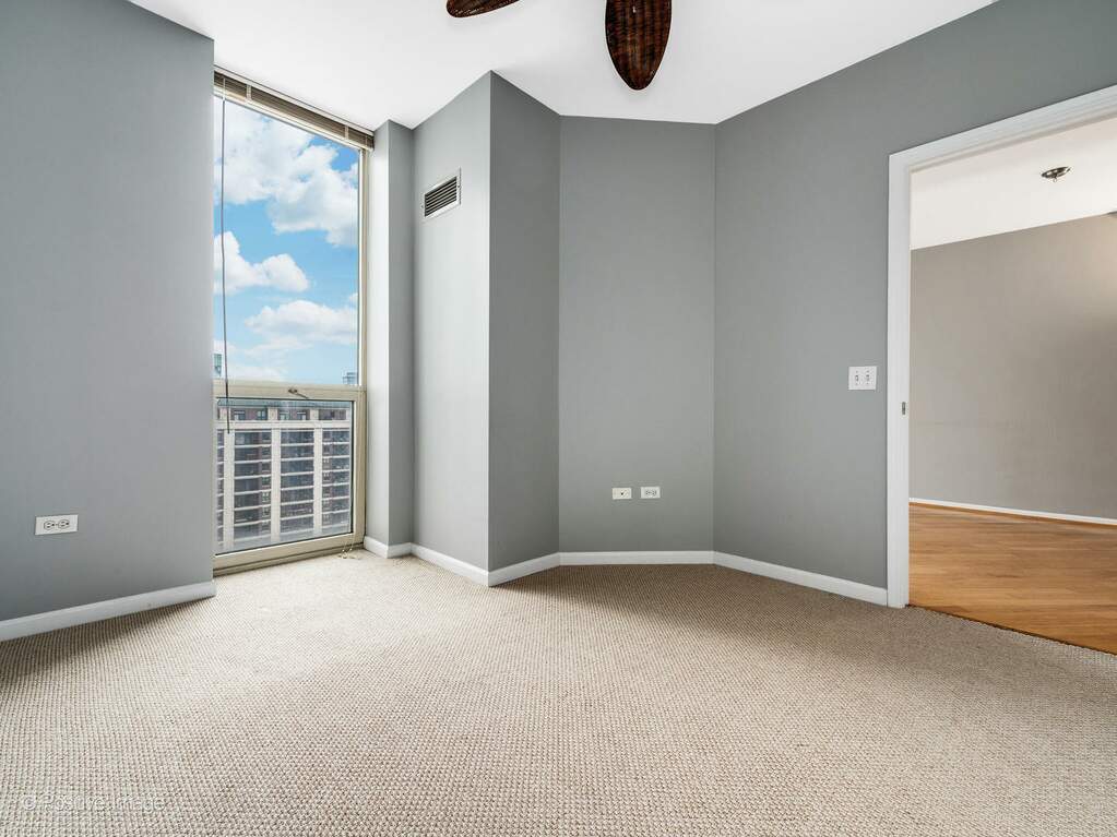 Luxury living space with panoramic Chicago views
