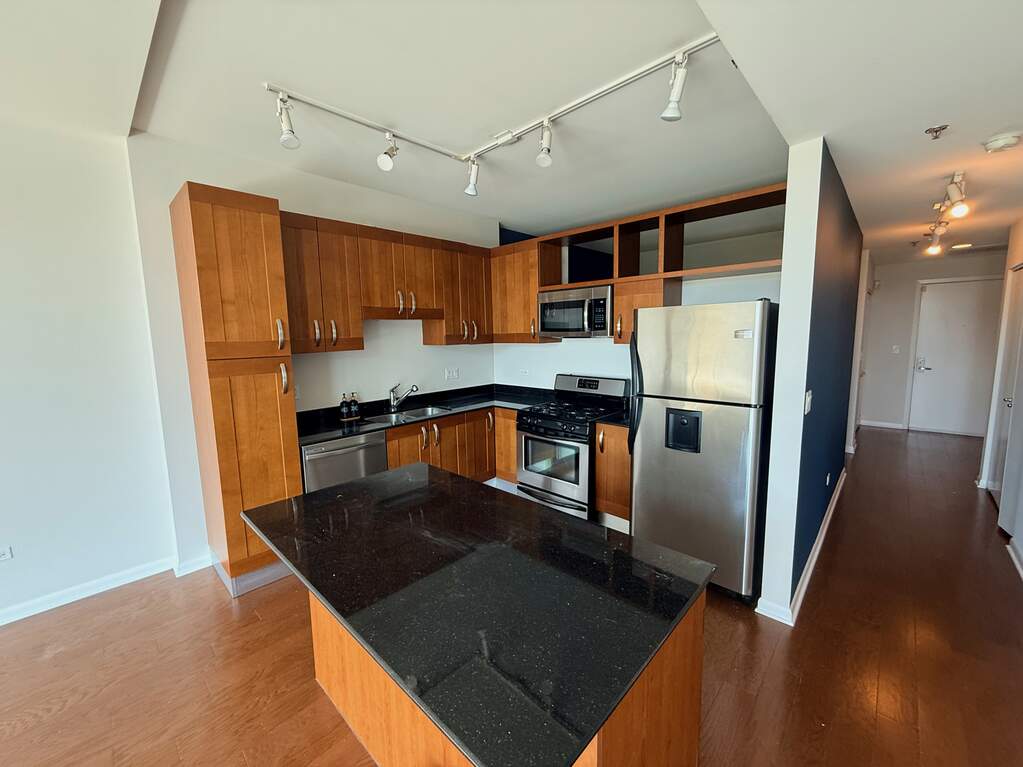 Luxury living space with panoramic Chicago views