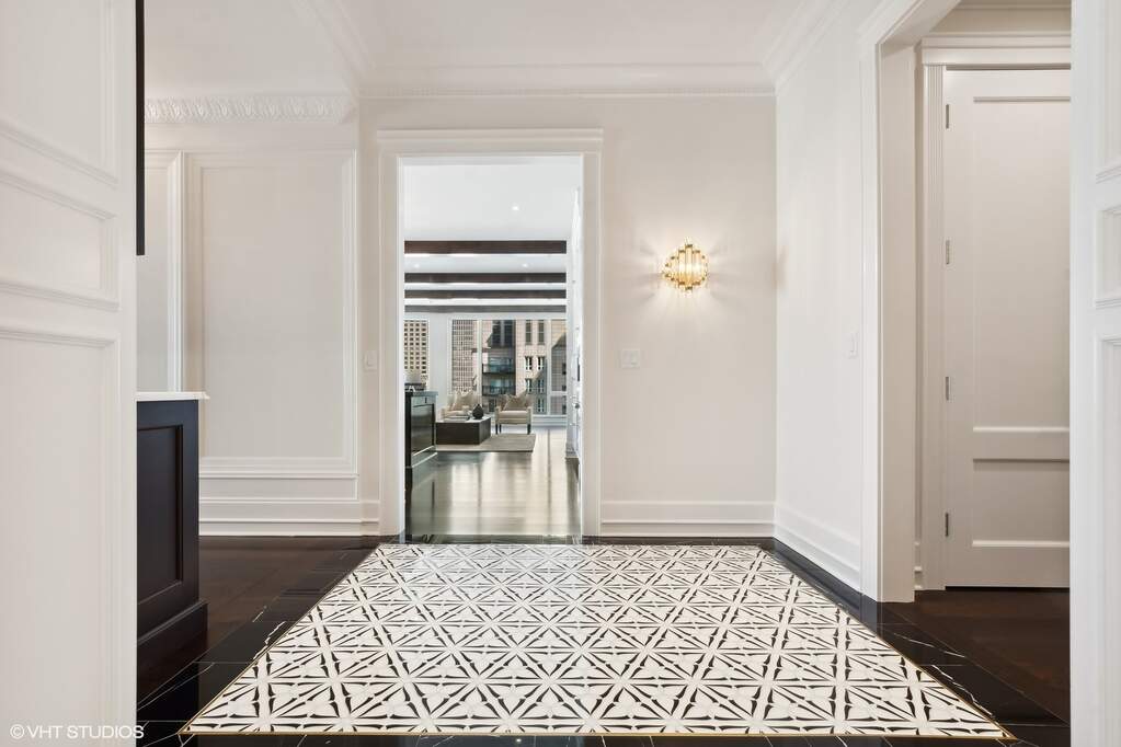 Luxury living space with panoramic Chicago views