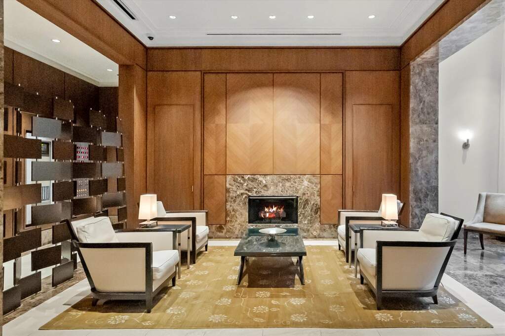 Luxury living space with panoramic Chicago views
