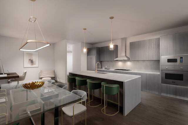 Luxury living space with panoramic Chicago views