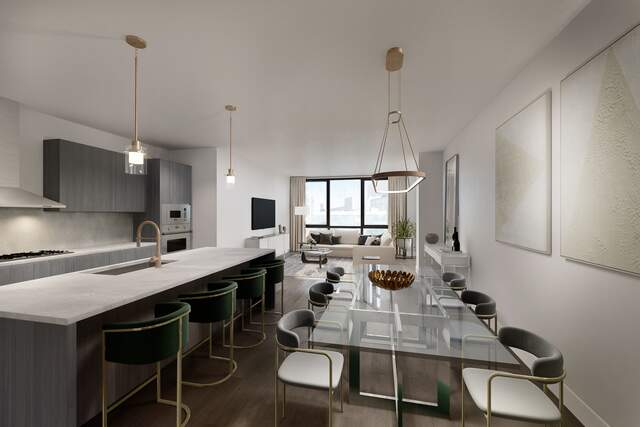 Designer kitchen and refined entertaining spaces