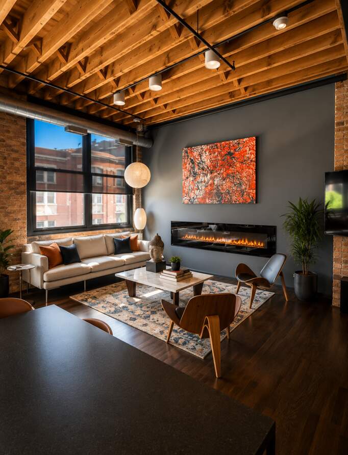 Penthouse bedroom suite overlooking Chicago
