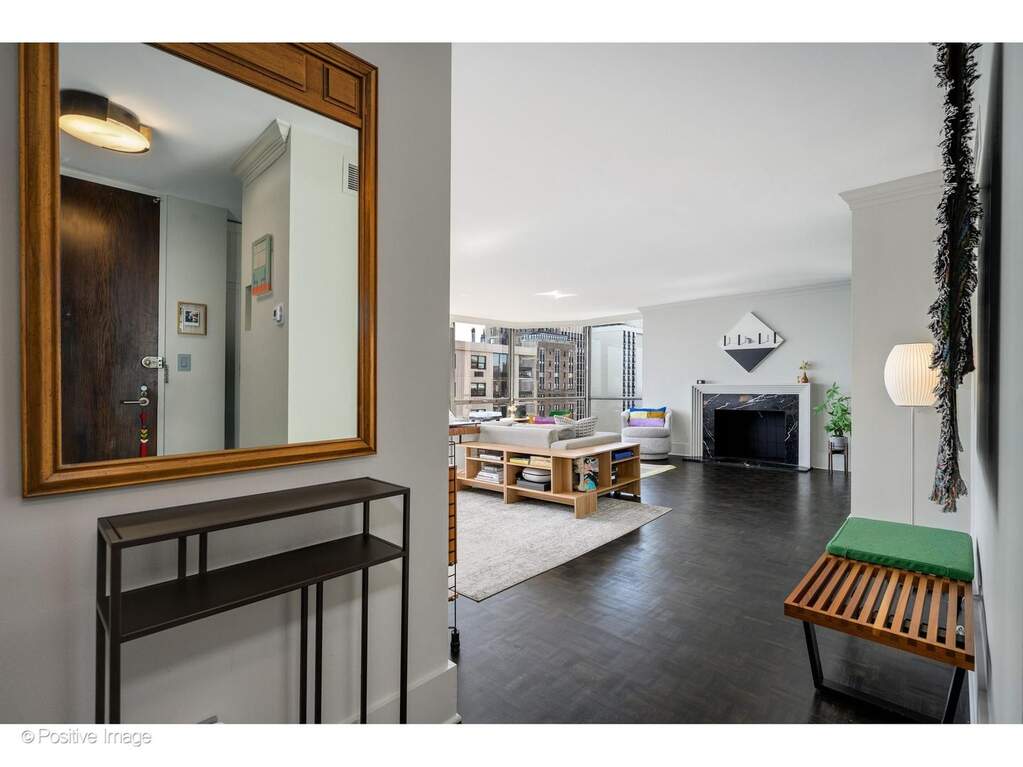 Luxury living space with panoramic Chicago views