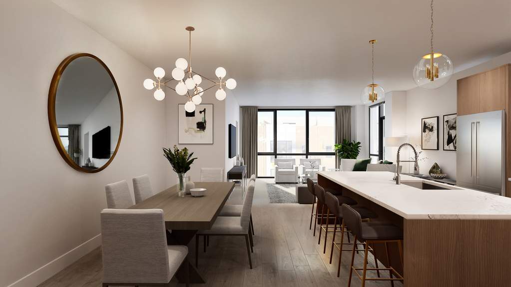 Luxury living space with panoramic Chicago views