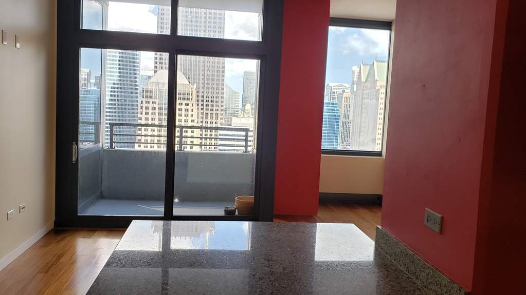 Luxury living space with panoramic Chicago views