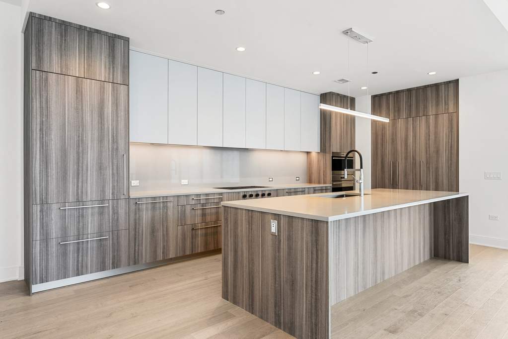 Luxury living space with panoramic Chicago views