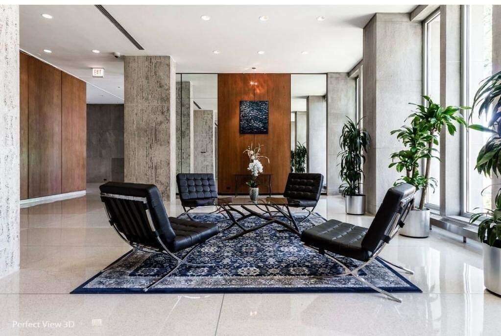 Luxury living space with panoramic Chicago views