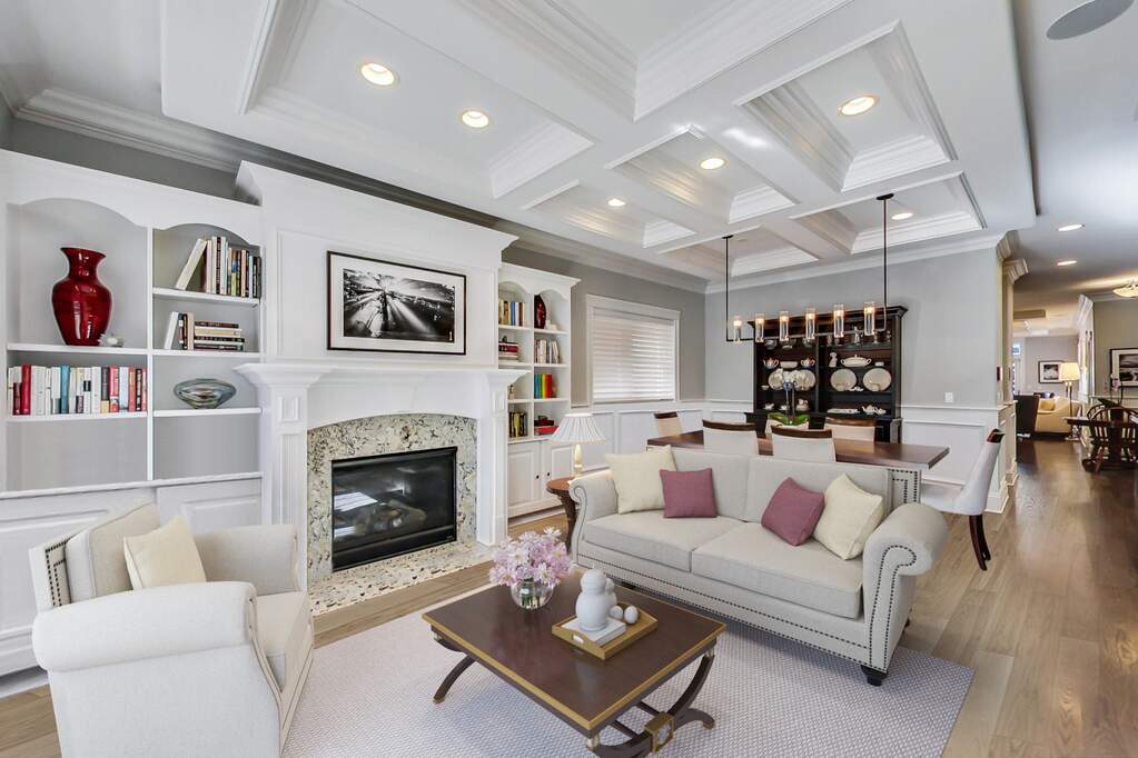 Luxury living space with panoramic Chicago views