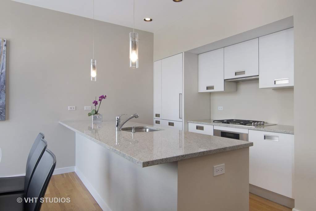 Luxury living space with panoramic Chicago views