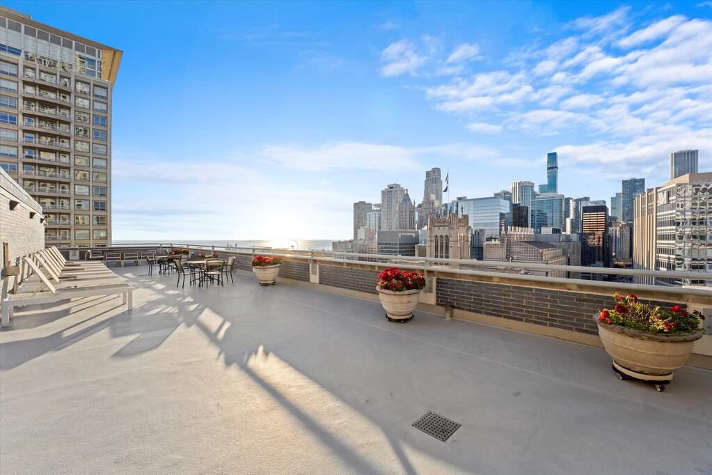 Luxury living space with panoramic Chicago views