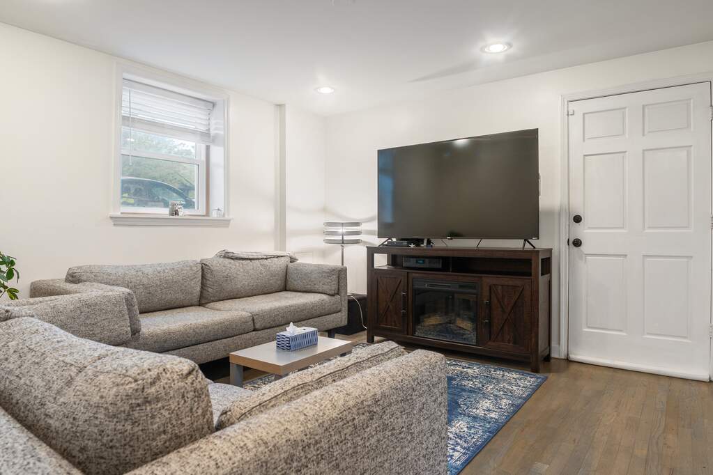 Luxury living space with panoramic Chicago views