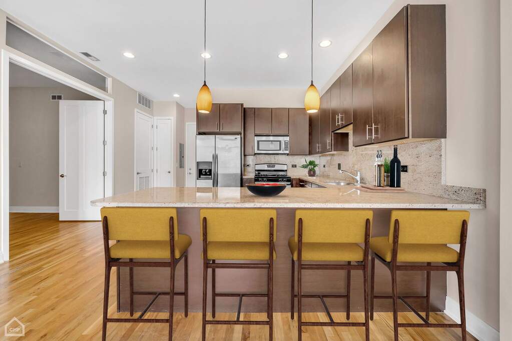 Designer kitchen and refined entertaining spaces