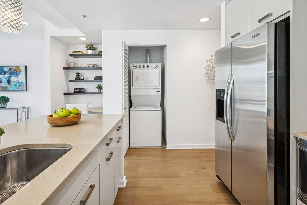Designer kitchen and refined entertaining spaces